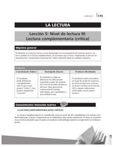 Lectura complementaria