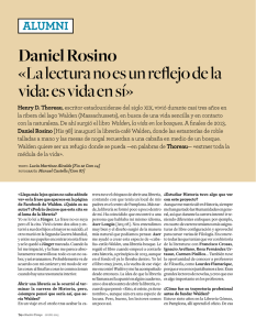 Daniel Rosino «La lectura no es un reflejo de la vida: es vida en sí»
