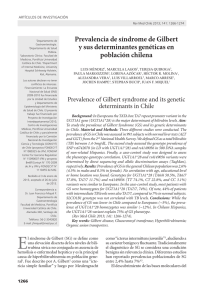 Prevalencia de síndrome de Gilbert y sus determinantes genéticas
