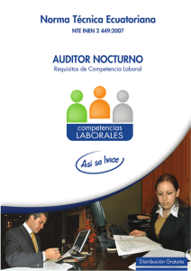 AUDITOR NOCTURNO - Hoteles del Ecuador
