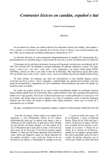 (2004): "Contrastes léxicos en catalán, español e italiano"
