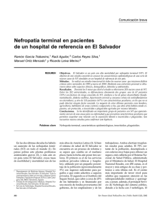Nefropatía terminal en pacientes de un hospital de referencia en El
