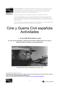Cine y Guerra Civil española Actividades