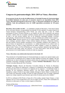 Congreso de gastroenterología: 2014–2019 en Viena y Barcelona