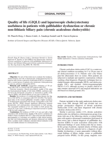 Quality of life (GIQLI) and laparoscopic cholecystectomy usefulness