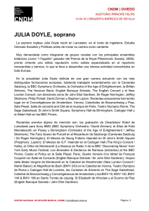 Julia Doyle - Centro Nacional de Difusión Musical