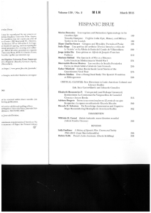 Page 1 Volume 130 / No. 2 M. L. N. March 2015 HISPANIC ISSUE