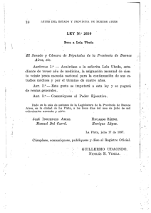 LEY N.° 2610 - Honorable Cámara de diputados de la Provincia de