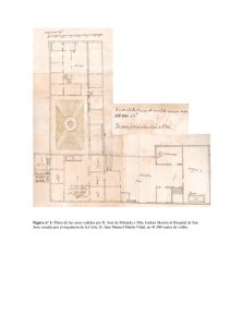 Figura nº 1: Plano de las casas cedidas por D. José de Miranda y