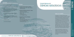 ciencias geológicas - Facultad de Ciencias Exactas y Naturales
