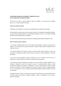 Condiciones generales de admisión a UIC Barcelona