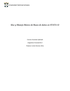 Uso y Manejo Básico de Bases de datos en STATA 12
