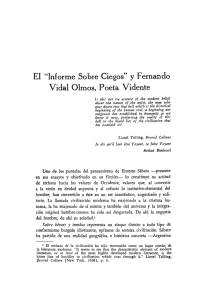 El "Informe Sobre Ciegos" y Fernando Vidal Olmos, Poeta Vidente