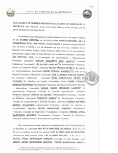 ues - Corte de Cuentas de La Republica de El Salvador