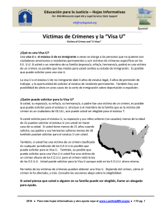 Víctimas de Crímenes y la “Visa U”