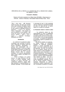 influencia de la ciencia y la tecnologia en la produccion animal en