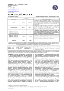 Informe Banco Agrícola - Superintendencia del Sistema Financiero