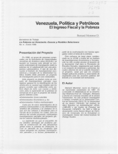 Page 1 Venezuela, Política y Petróleos El Ingreso Fiscal y la