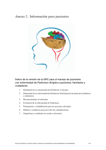 Manejo de paciente con Enfermedad de Parkinson