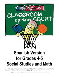 Spanish Version for Grades 4-5 Social Studies and Math