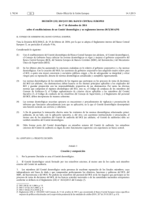 DECISIÓN (UE) 2015/ 433 DEL BANCO CENTRAL EUROPEO