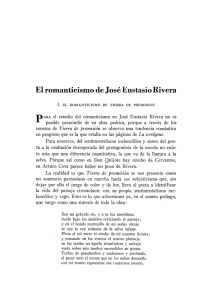 El romanticismo de Jose Eustasio Rivera