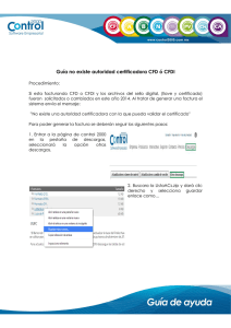 Guía no existe autoridad certificadora CFD ó CFDI