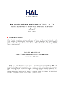 Los palacios urbanos medievales en Toledo. in ``La - Hal-SHS