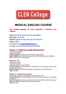 MEDICAL ENGLISH COURSE