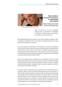 María Galiana: del aula al escenario, un aprendizaje permanente