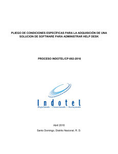 pliego de condiciones proceso indotel-cp-002-2016