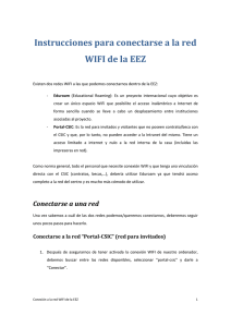 Instrucciones para conectarse a la red WIFI de la EEZ
