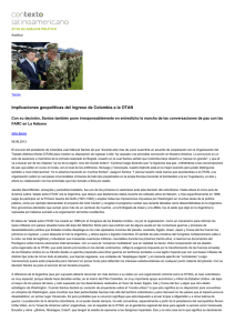 Implicaciones geopolíticas del ingreso de Colombia a la OTAN