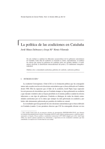 La política de las coaliciones en Cataluña