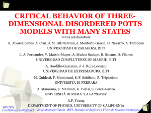critical behavior of three- dimensional disordered potts models