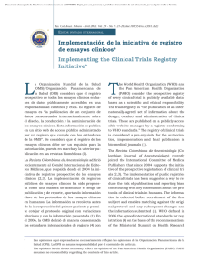 Implementación de la iniciativa de registro de ensayos clínicos