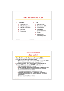 Tema 13: Servlets y JSP