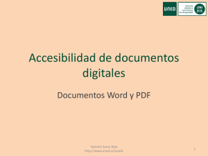 Accesibilidad de documentos digitales, Documentos Word y PDF