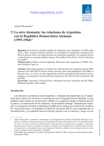 · La otra Alemania: las relaciones de Argentina con la República