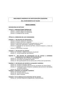 reglamento orgánico de participación ciudadana