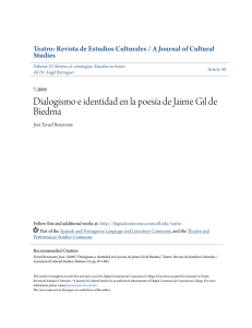 Dialogismo e identidad en la poesía de Jaime Gil de Biedma