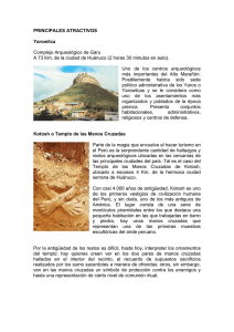PRINCIPALES ATRACTIVOS Yarowilca Complejo Arqueológico de