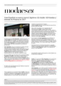 Liwe Española se marca nuevos objetivos con Inside: 420 tiendas y