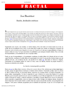 Jean Baudrillard Ilusión, desilusión estéticas