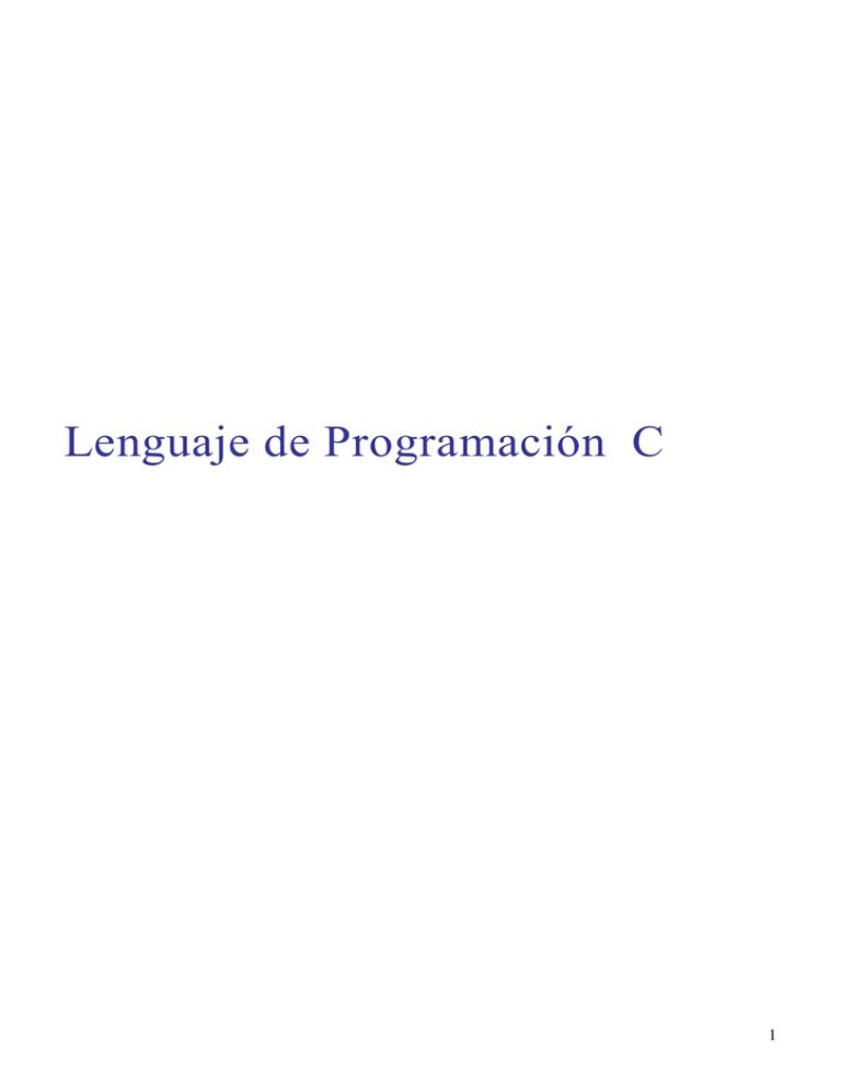 Lenguaje de Programación C