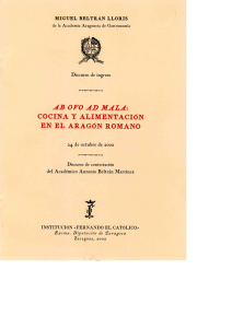 Ab ovo ad mala: cocina y alimentación en el Aragón romano