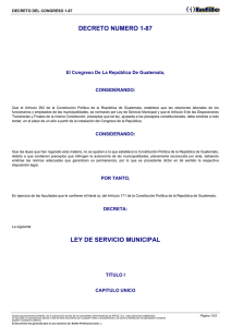 Ley de Servicio Municipal de Guatemala: Decreto 1-87