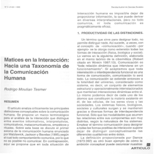 Matices en la Interacción: Hacia una Taxonomía de la