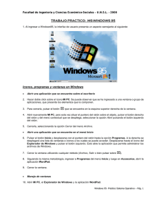 MS-WINDOWS 95 Iconos, programas y ventanas en - Fices
