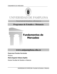 Fundamentos de Mercadeo - Universidad de Pamplona